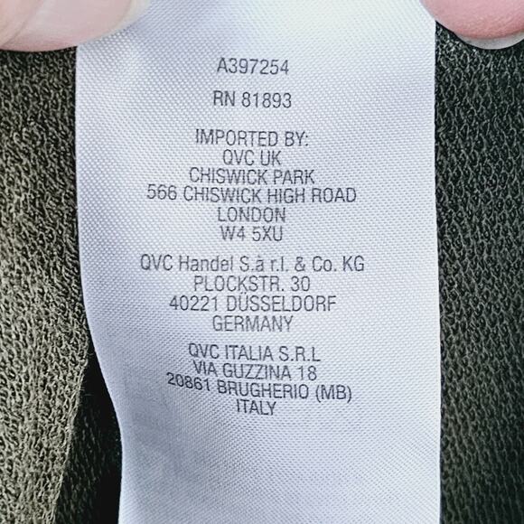 Susan Graver Weekend Knit Cardigan Sz XL Olive Green Soft Rayon Minimalist NWOT - Picture 6 of 6